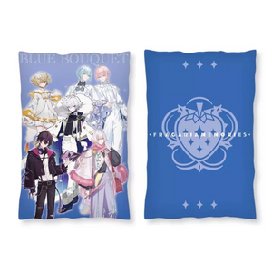 Fragaria Memories Premium Art Cushion - BLUE BOUQUET ver.1