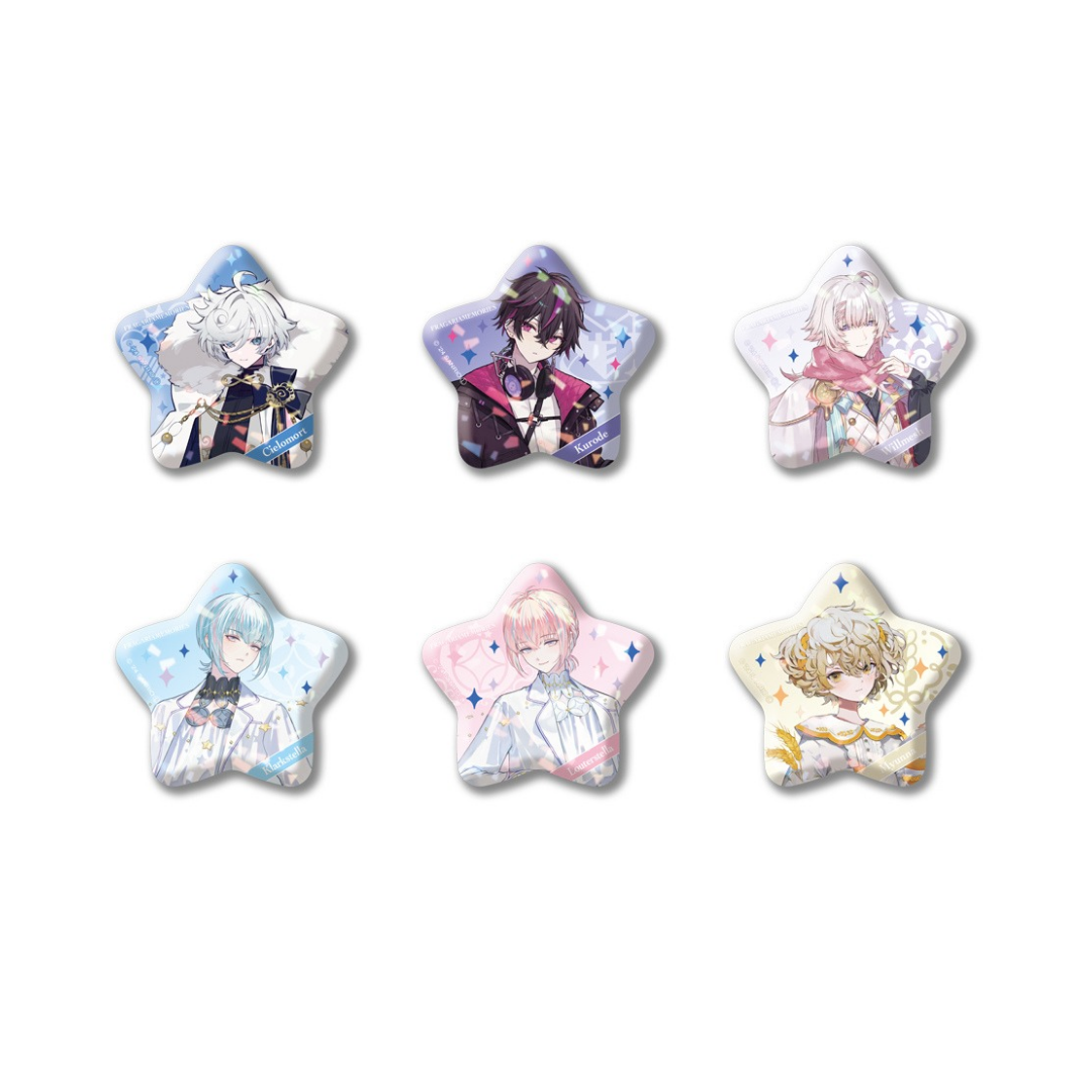 Fragaria Memories  Star-Shaped Can Badge - BLUE BOUQUET