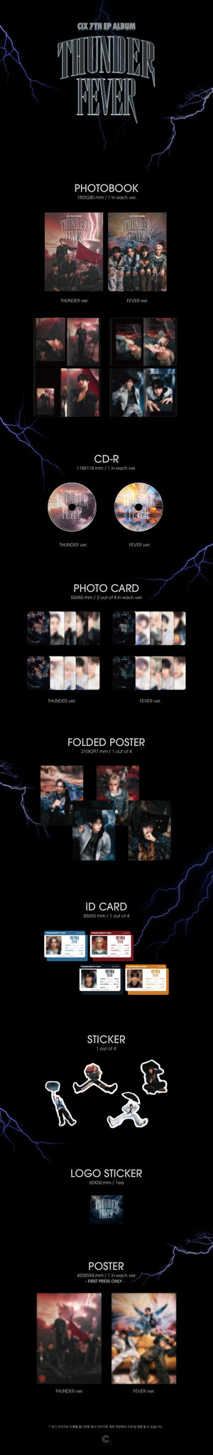 CIX - 7th EP Album [THUNDER FEVER] (THUNDER Ver. / FEVER Ver.)