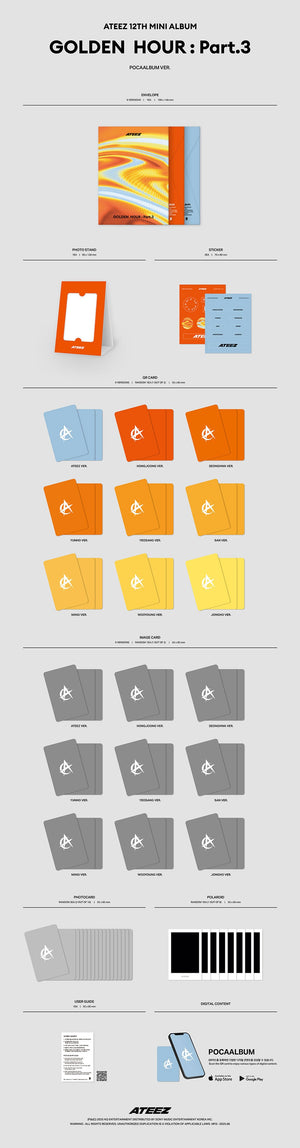 [PRE-ORDER] ATEEZ – 12th Mini Album [GOLDEN HOUR : Part.3] (POCAALBUM VER.)