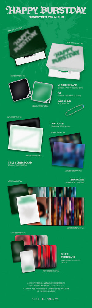 [PRE-ORDER] SEVENTEEN – 5th Album [HAPPY BURSTDAY] (KiT Ver.)