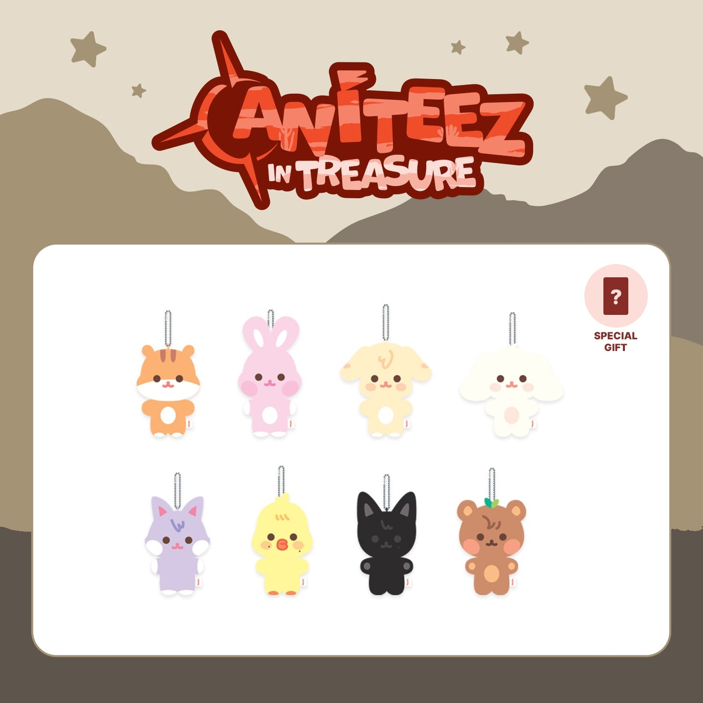 [PRE-ORDER] ATEEZ X ANITEEZ ANITEEZ IN TREASURE MD 17. FLAT-FUR PLUSH